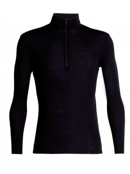 ICEBREAKER Mens 175 Everyday LS Half Zip, Black (velikost XXL)