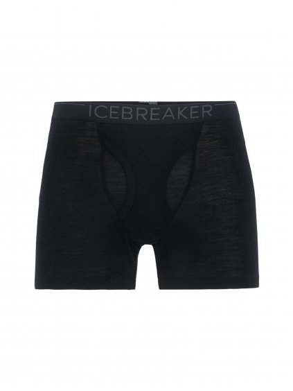 ICEBREAKER Mens 175 Everyday Boxers wFly, Black (velikost XXL)