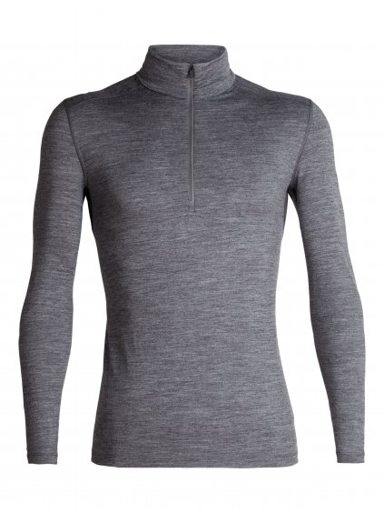 ICEBREAKER Mens 200 Oasis LS Half Zip, Gritstone Heather (velikost XXL)