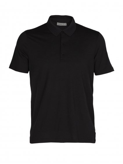 ICEBREAKER Mens Tech Lite II SS Polo, Black (velikost XXXL)