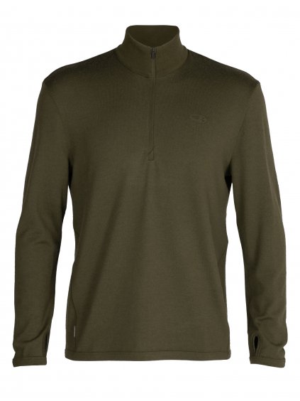 ICEBREAKER Mens Original LS Half Zip, Loden (vzorek) VZ100871069M