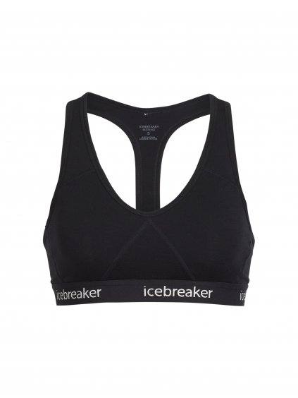 ICEBREAKER Wmns Sprite Racerback Bra, Black (velikost XS)