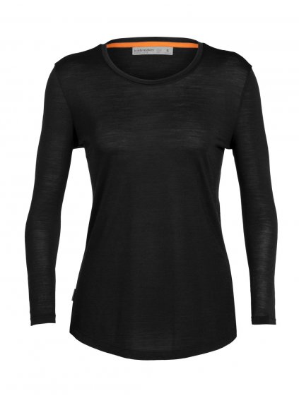 ICEBREAKER Wmns Sphere II LS Tee, Black (vzorek) VZ0A56EJ001S