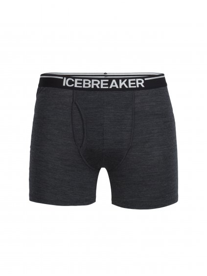 ICEBREAKER Mens Anatomica Boxers wFly, Jet Heather (velikost XXL)