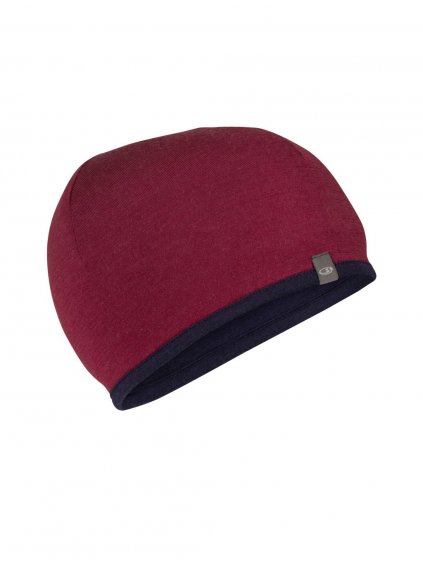 ICEBREAKER Adult Pocket Hat, Cherry/Midnight Navy (velikost OS (UNI))