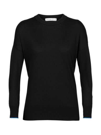 FW22 WOMEN SHEARER CREWE SWEATER BLACK LAZURITE 104822685