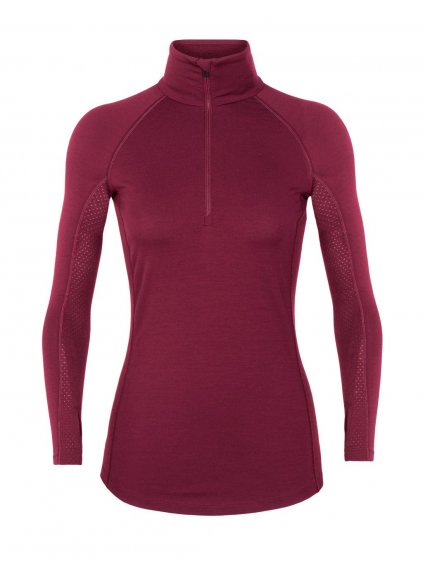 FW22 WOMEN 200 ZONE LS HALF ZIP CHERRY 104425059