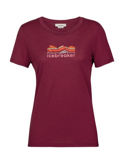 FW22 WOMEN TECH LITE II SS TEE MOUNTAIN GEOLOGY CHERRY 0A56IS059