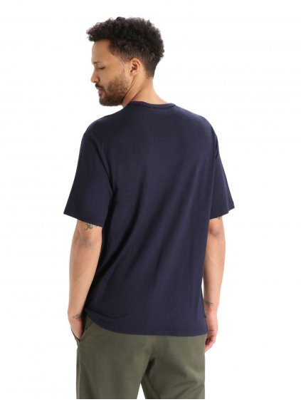 ICEBREAKER Mens Granary SS Pocket Tee, Midnight Navy (velikost XXS)