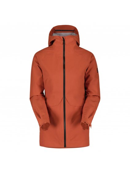 SCOTT Jacket W's Tech Coat 3L, Earth Red (vzorek)