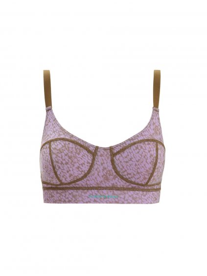 ICEBREAKER Wmns Queens Clasp Bra, Algae/Purple Gaze/Aop