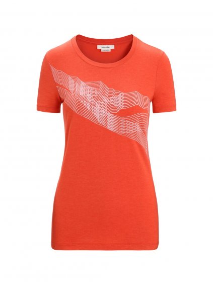 ICEBREAKER Wmns Central Classic SS Tee St Anton, Vibrant Earth