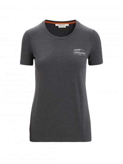 ICEBREAKER Wmns Central Classic SS Tee Caravan Life, Monsoon