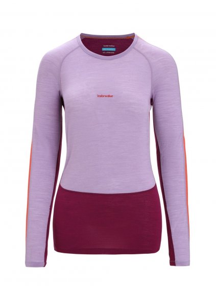 ICEBREAKER Wmns 125 ZoneKnit™ LS Crewe, Purple Gaze/Go Berry