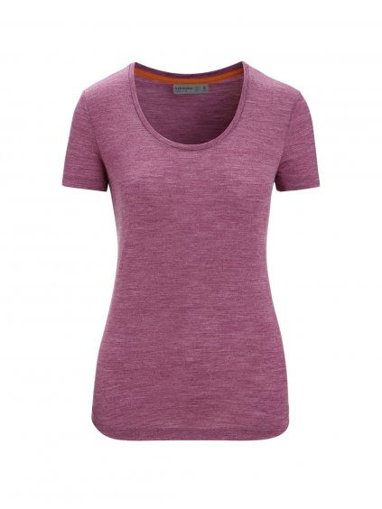 ICEBREAKER Wmns Sphere II SS Scoop Tee, Go Berry Heather