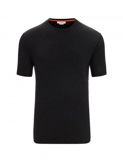 ICEBREAKER Mens Merino Linen SS Tee, Black