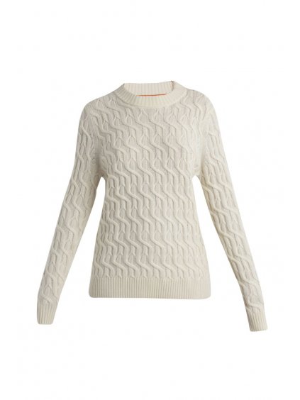 FW23 Women Merino Cable Knit Crewe Sweater 0A56TW000 1