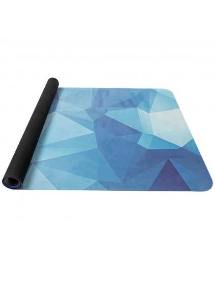 YATE Yoga mat přírodní guma, vzor K, 4 mm - modrá krystal