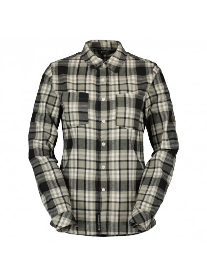 SCOTT Shirt W's Flannel LS, Dust Grey/Black (vzorek)