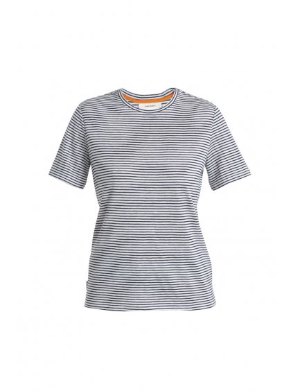 SS24 Women Merino Linen SS Tee Stripe 0A56ZYA78 1