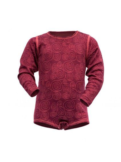 Devold ACTIVE dětské body s dlouhým rukávem Beetroot (velikost 74)
