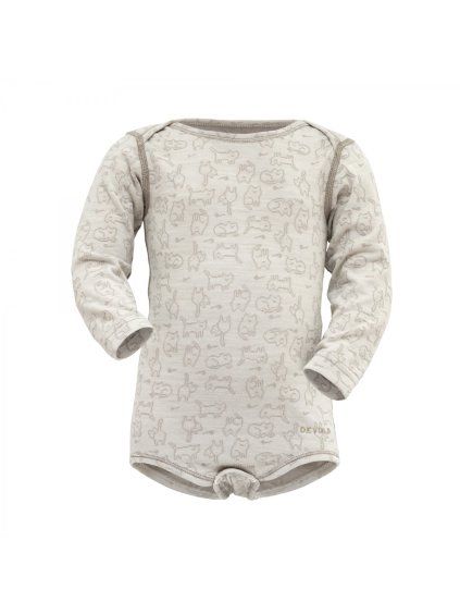 Devold ACTIVE dětské body s dlouhým rukávem Raw White (velikost 68)