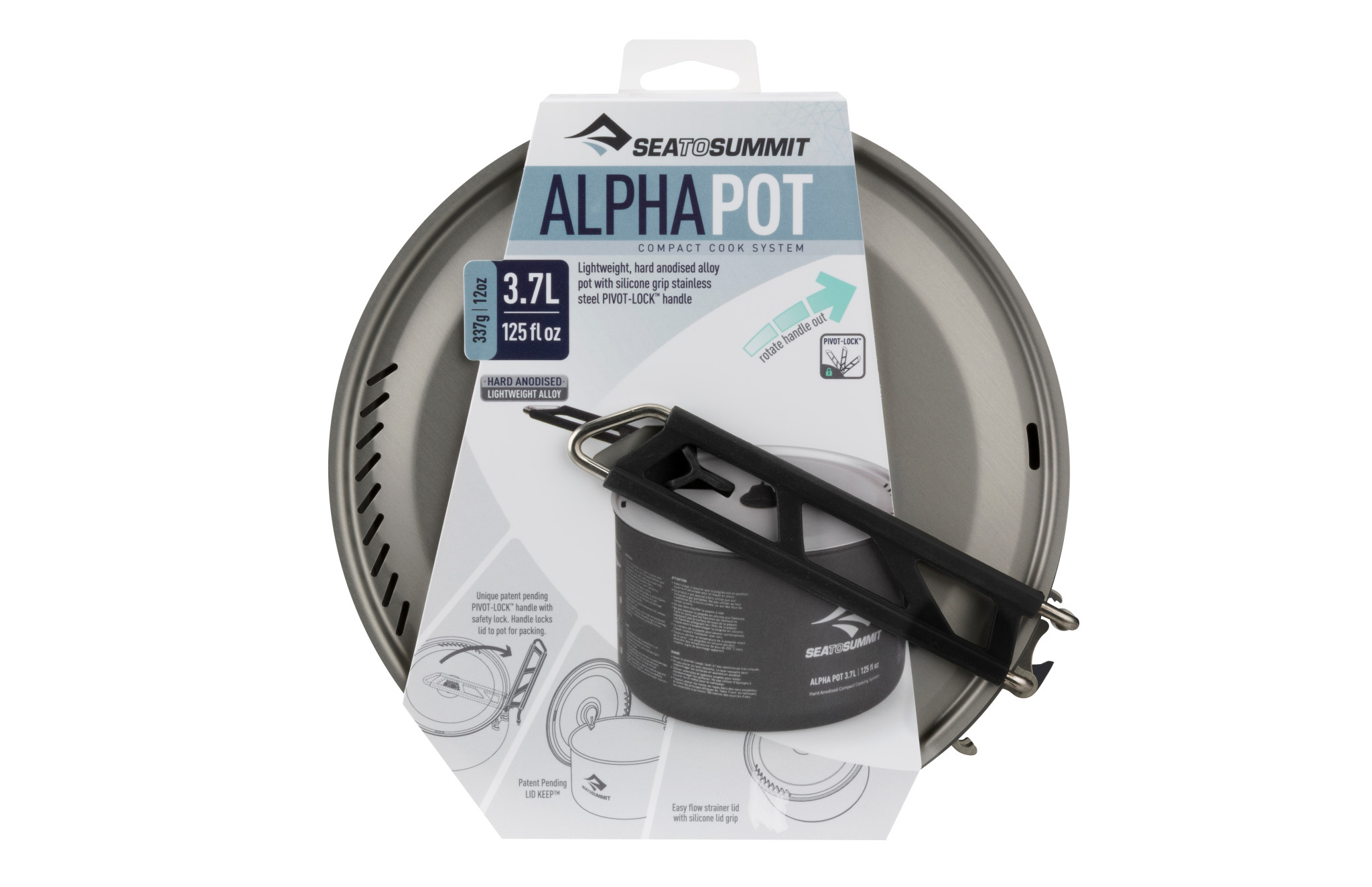 Hrnec Sea to Summit Alpha Pot velikost: 3,7 litrů, barva: šedá