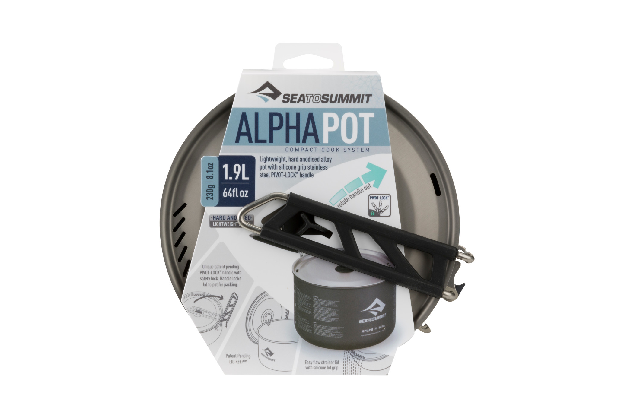 Hrnec Sea to Summit Alpha Pot velikost: 1,9 litrů, barva: šedá