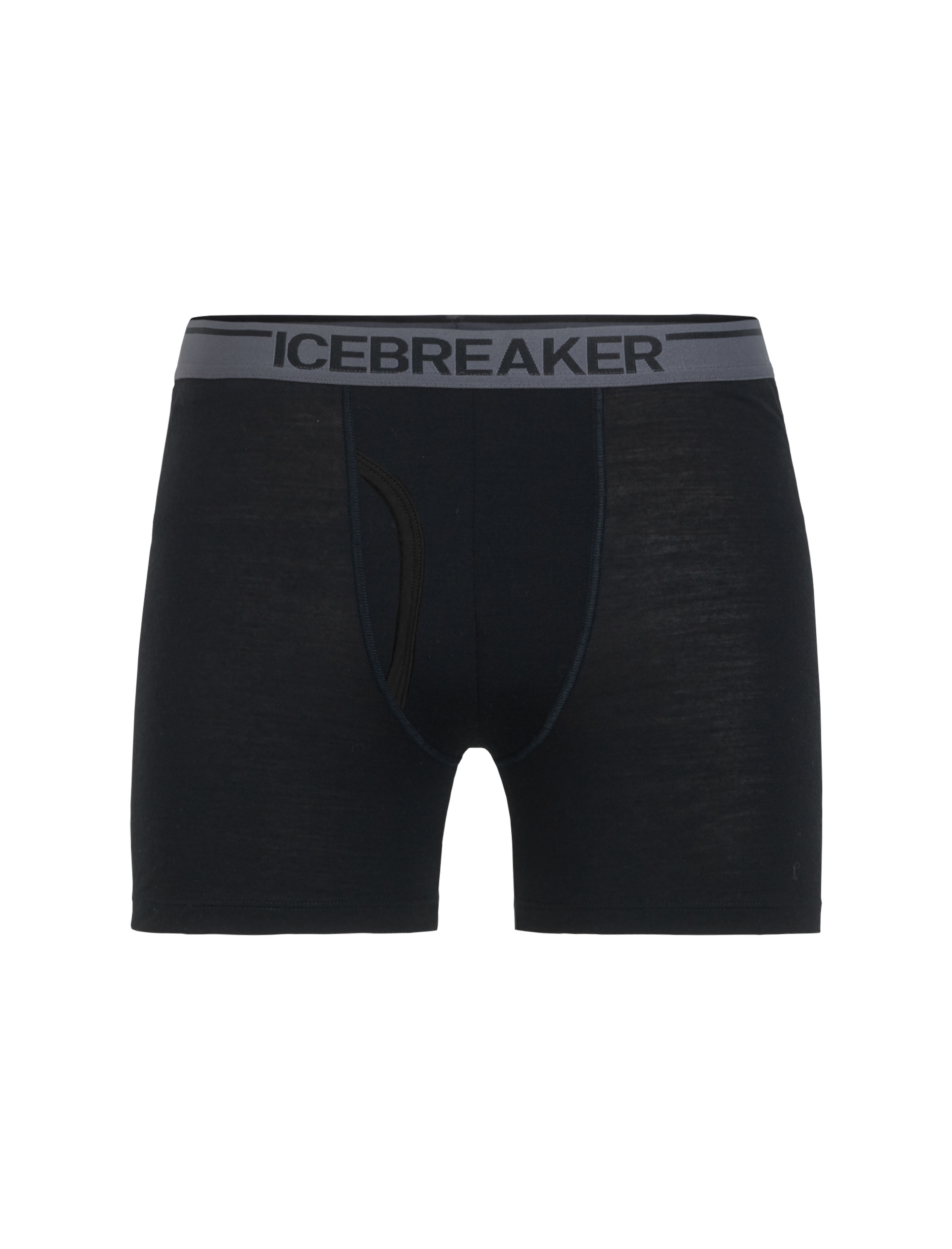 pánské merino boxerky ICEBREAKER Mens Anatomica Boxers wFly, Black velikost: XXL