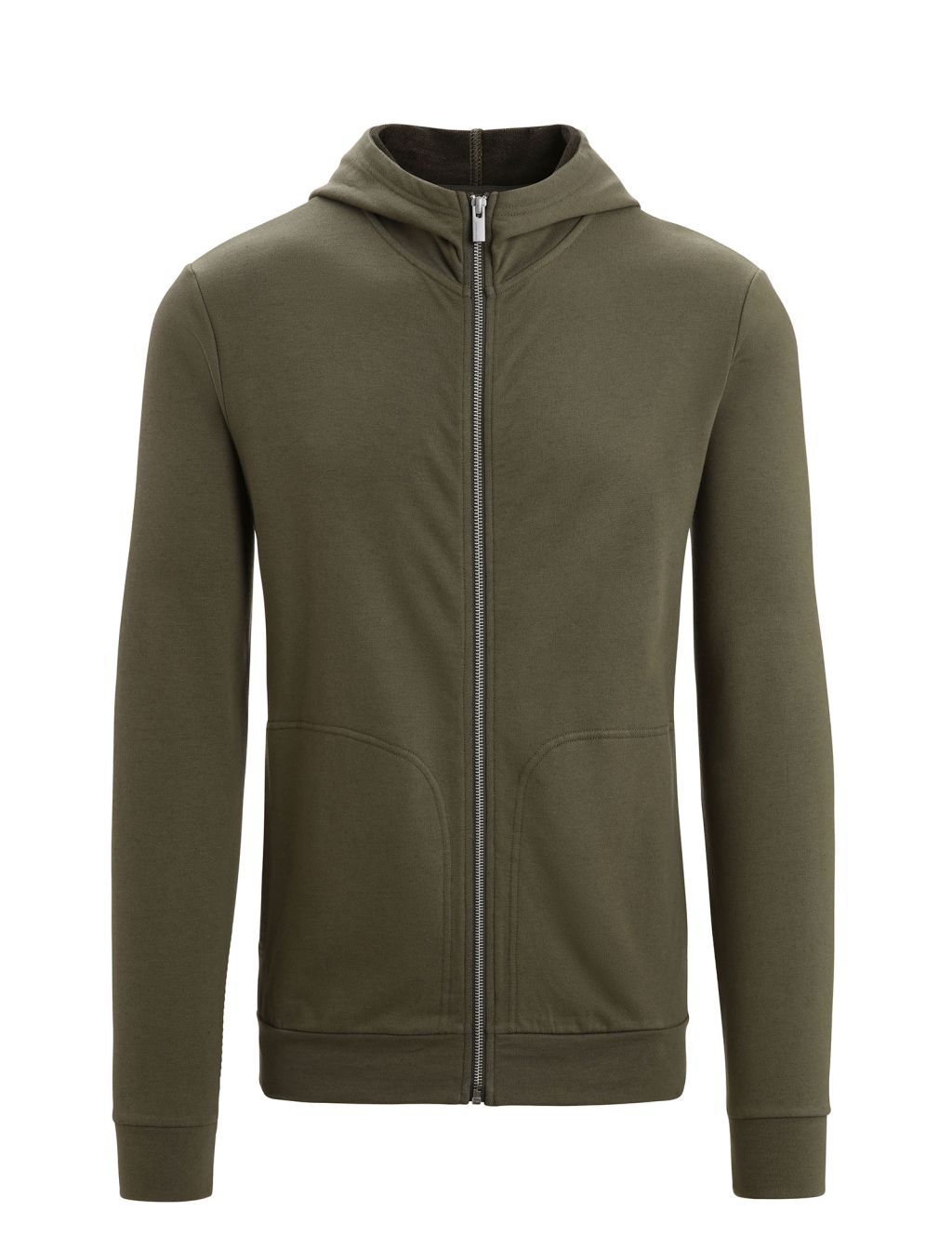 ICEBREAKER Mens Central Classic LS Zip Hoodie, Loden (vzorek) velikost: M