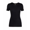 ICEBREAKER Wmns 175 Everyday SS Crewe, Black (velikost XS)