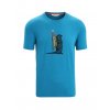 ICEBREAKER Mens Central Classic SS Tee Otter Paddle, Geo Blue