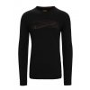 ICEBREAKER Mens 200 Oasis LS Crewe Ski Stripes, Black