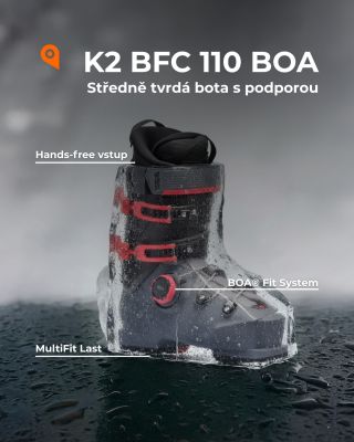 Pohodlí je základ — a tyhle boty to vědí. K2 BFC 110 BOA® (2025/26) spojují jednoduché obouvání, přesné utažení BOA® a...