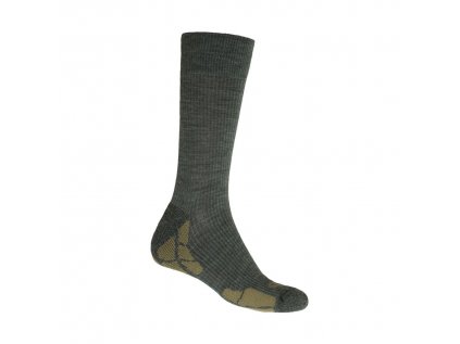 Vyšší trekové ponožky Sensor Hiking Merino v zelené barvě