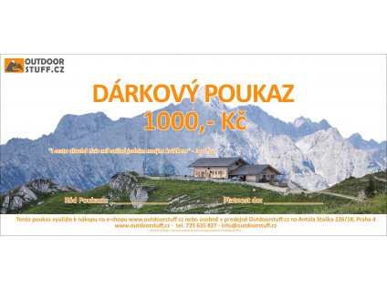 Darkovy Poukaz Na Outdoorstuff Cz 1000 Kc 369 1