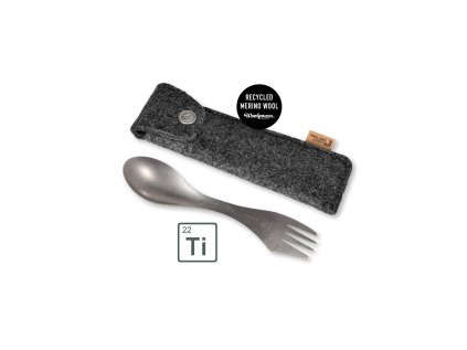 Light My Fire Spork Kit Titanium In Merinowool Case 5391