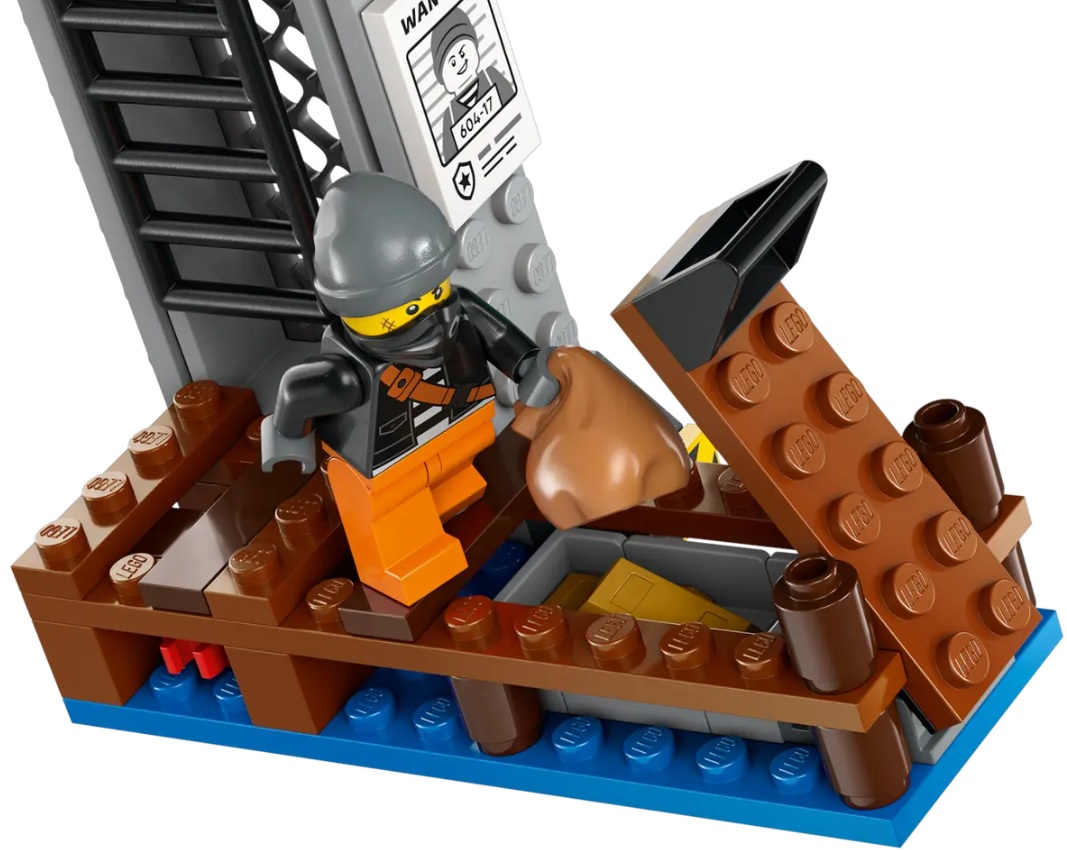 LEGO® City 60417 Policejní rychlý motorový člun a úkryt zločinců