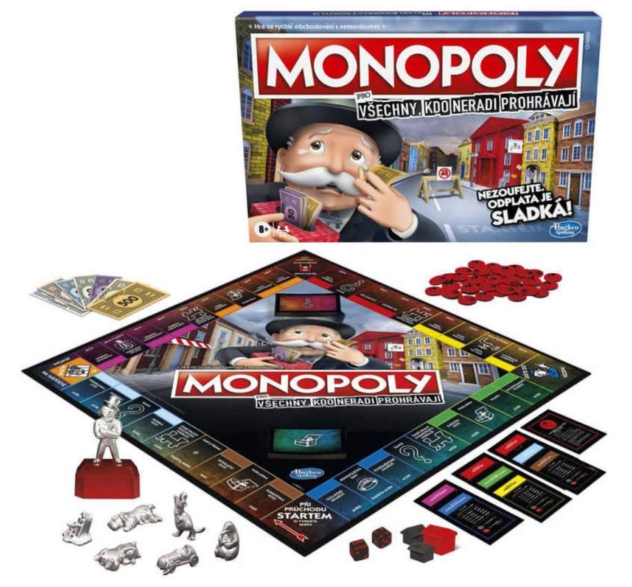 Hasbro Monopoly pro všechny kdo neradi prohrávají