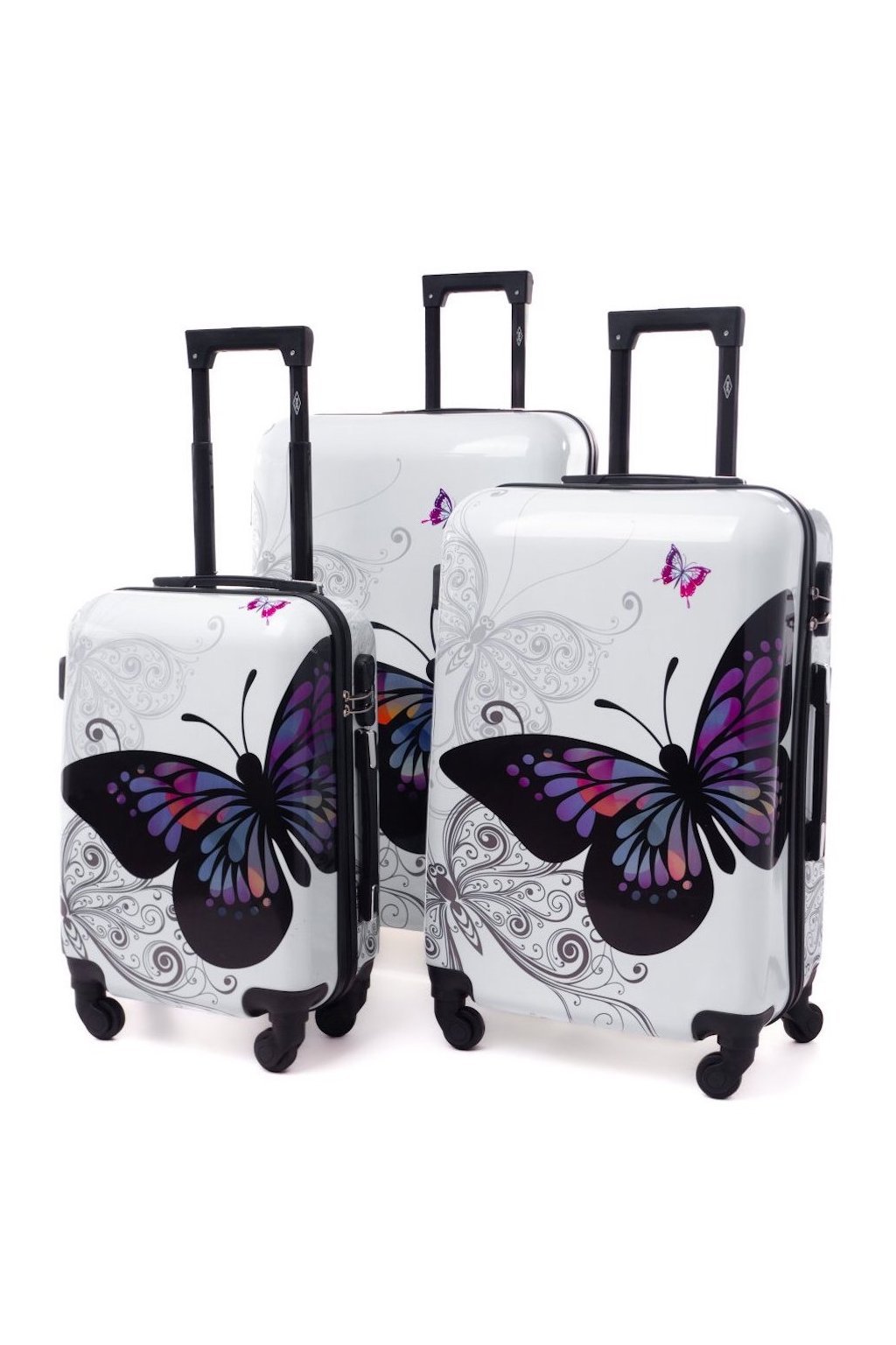 Cestovní kufr RGL 5188 butterfly - Set 3v1  41l, 72l, 100l