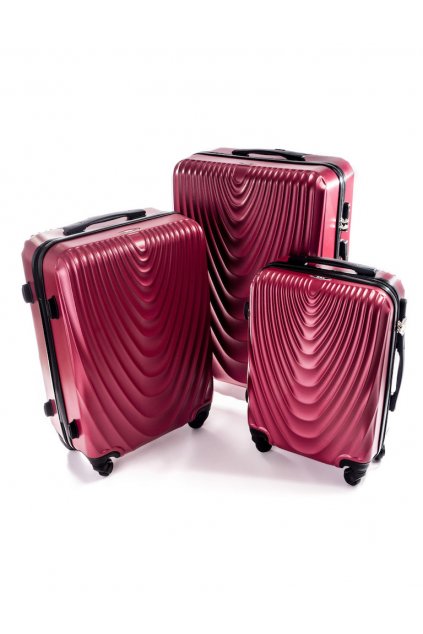Cestovní kufr RGL 663 červený - Set 3v1
