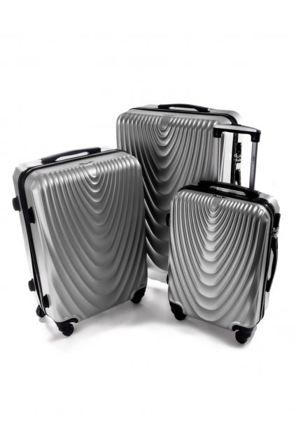 Cestovní kufr RGL 663 stříbrný - Set 3v1