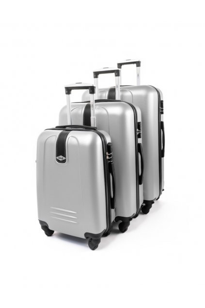 Cestovní kufr RGL 910 stříbrný - Set 4v1