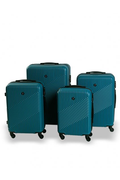 Cestovní kufr BERTOO Milano - zelená set 4v1