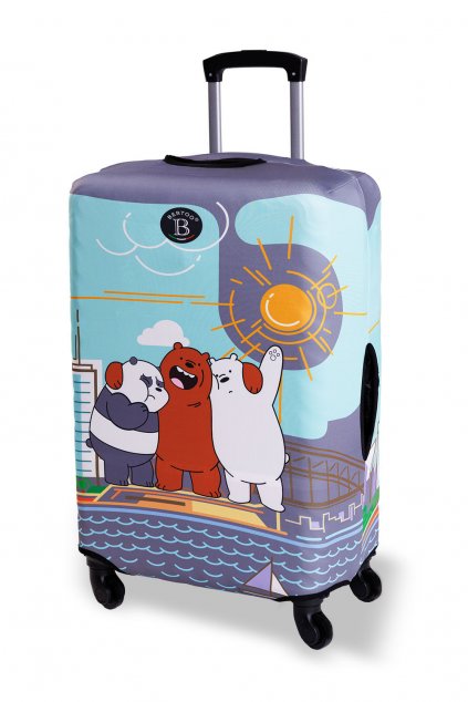 Obal na cestovní kufr BERTOO - Bears mentol XL-XXL