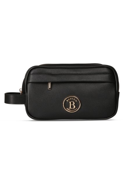 Kosmetická taška BERTOO Nicola black plain-gold