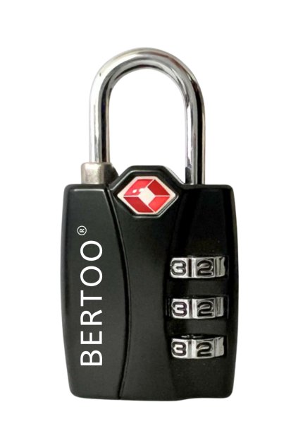 Visací zámek TSA BERTOO - černý
