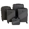 Cestovní kufr BERTOO Milano - tmavě šedý set 5v1
