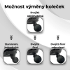 Cestovní kufr BERTOO Torino - černý set 4v1