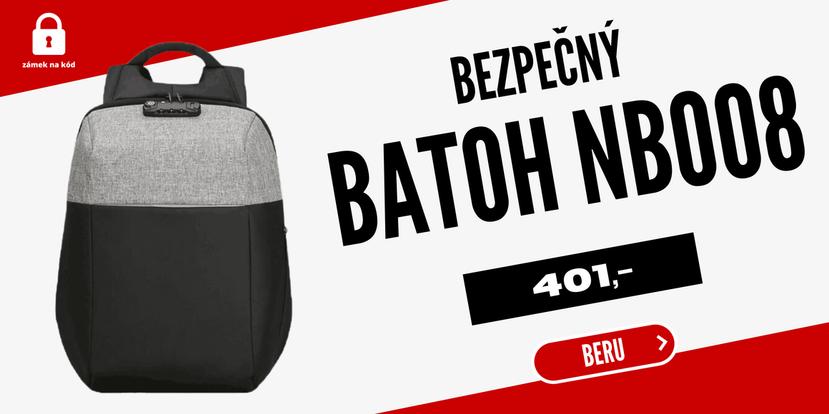 Bezpečný batoh na notebook NB008